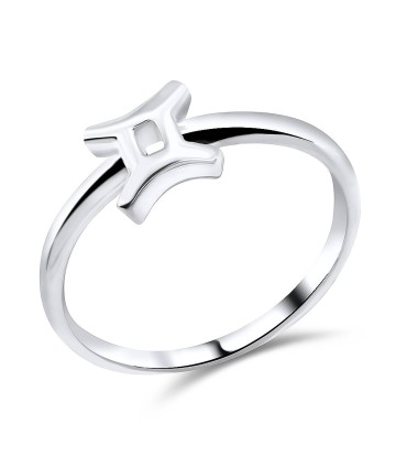 Gemini Zodiac Silver Ring NSR-433